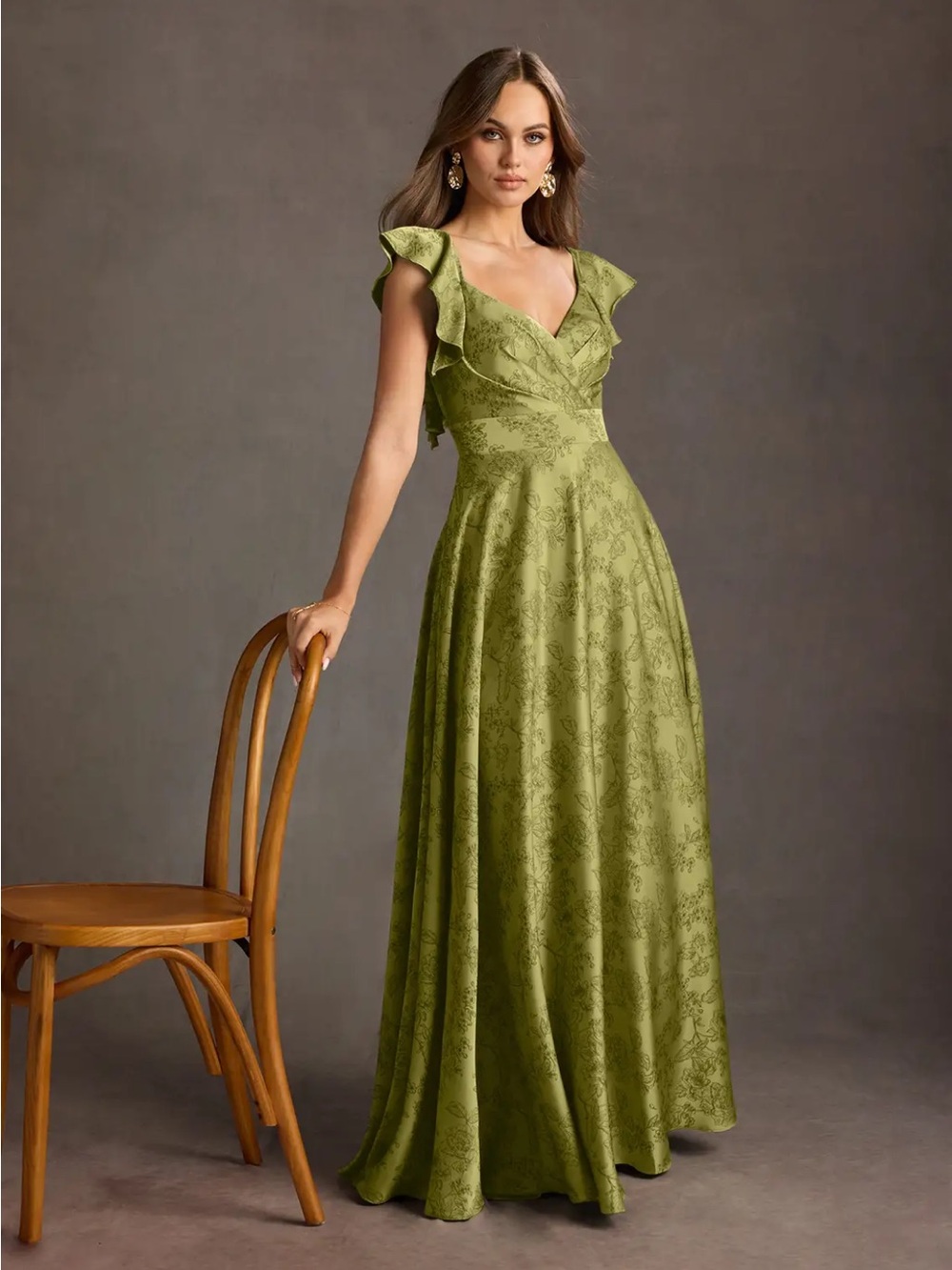 Azazie Moss Navy Dress